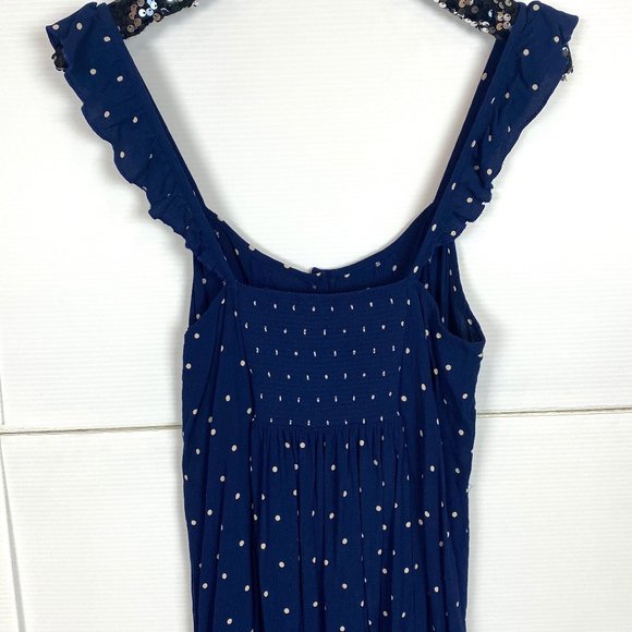 Madewell Ruffle Strap Button Front Dress Polka Dot Sz 8 - Picture 5 of 7